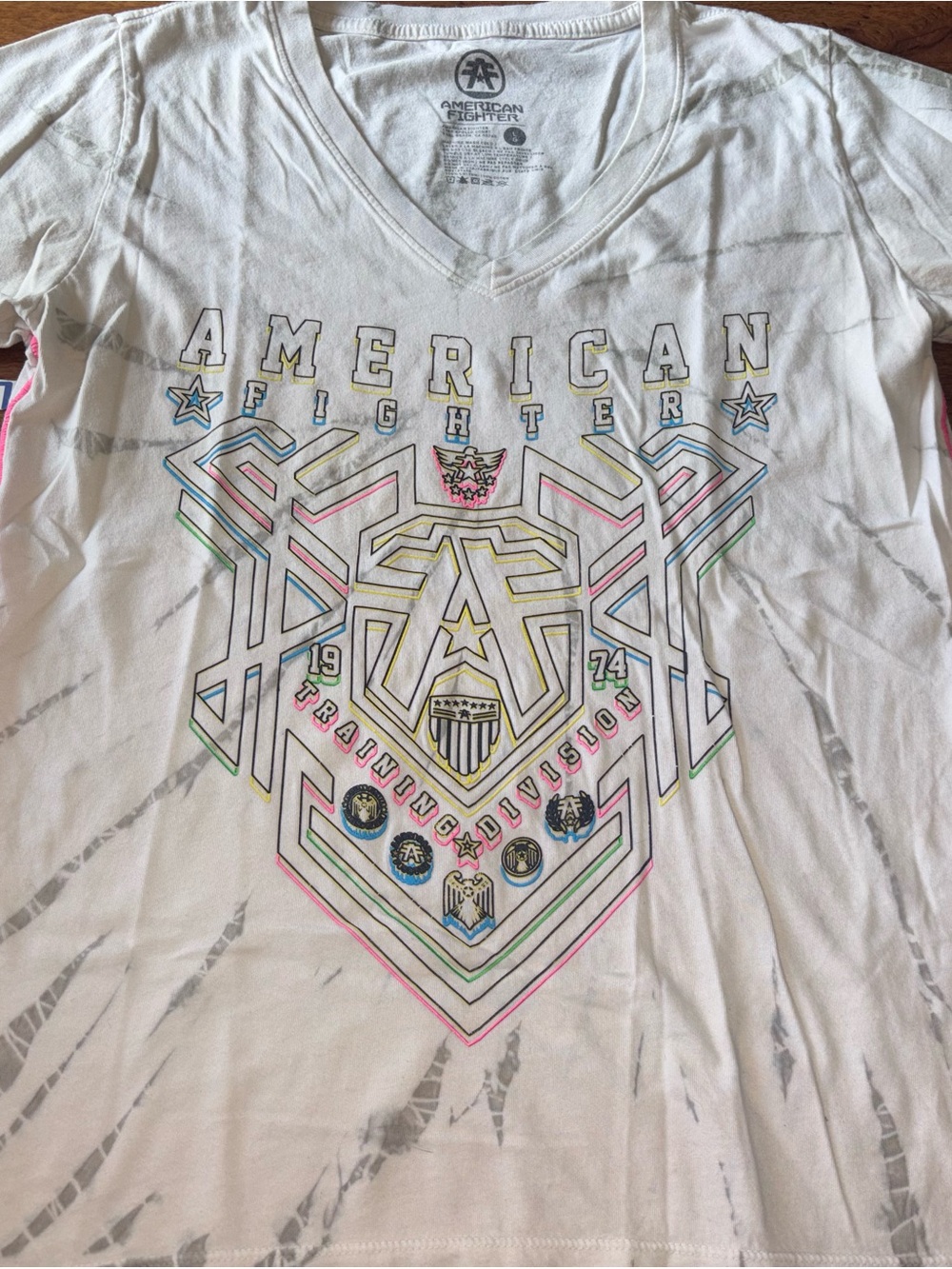 American Fighter Y2K Graphic V-Neck Tee